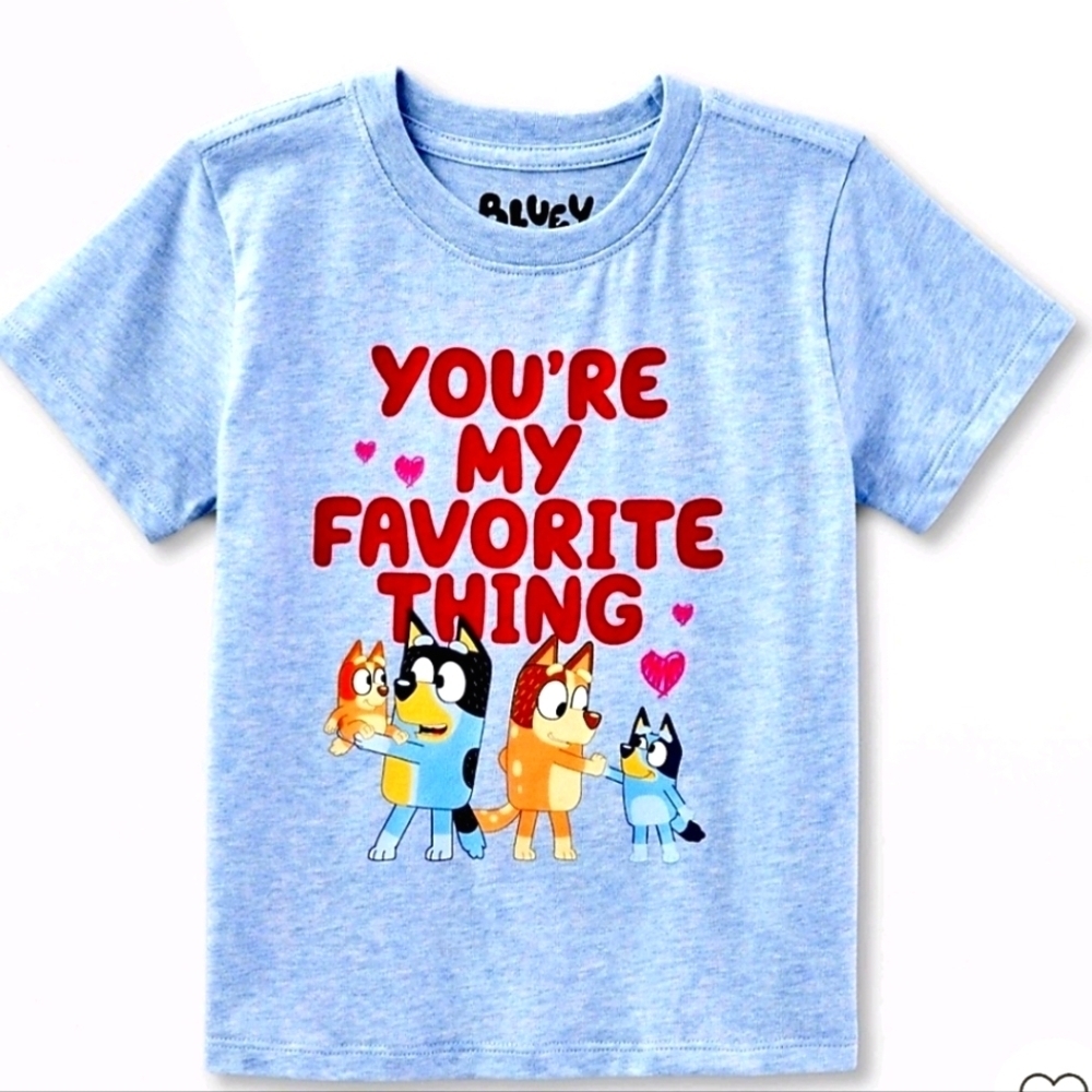 NWT baby/ toddler boy/ girl Bluey Valentine's Day spring summer T-Shirt 12m 2t 4